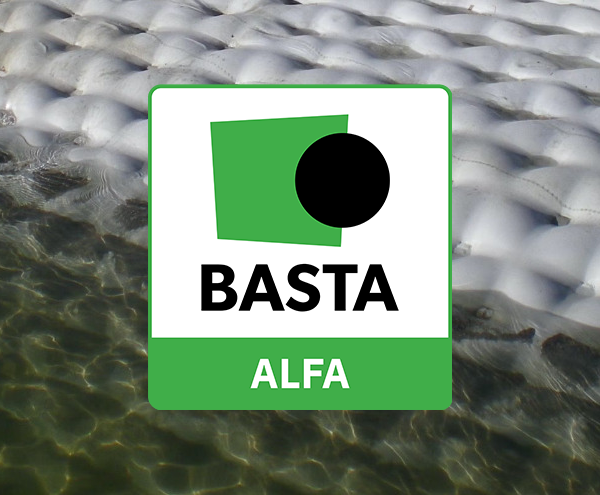 Erosionsskydd registrerat i BASTA-systemet, betyg ALFA